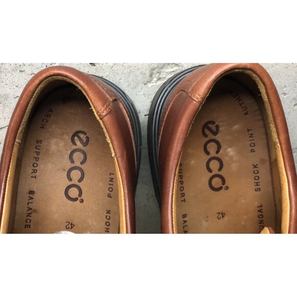 ECCO Hydromax Mens Golf Shoes Size 42 (9-9.5 US) Brown Leather Oxford Lace-Up - Picture 12 of 12